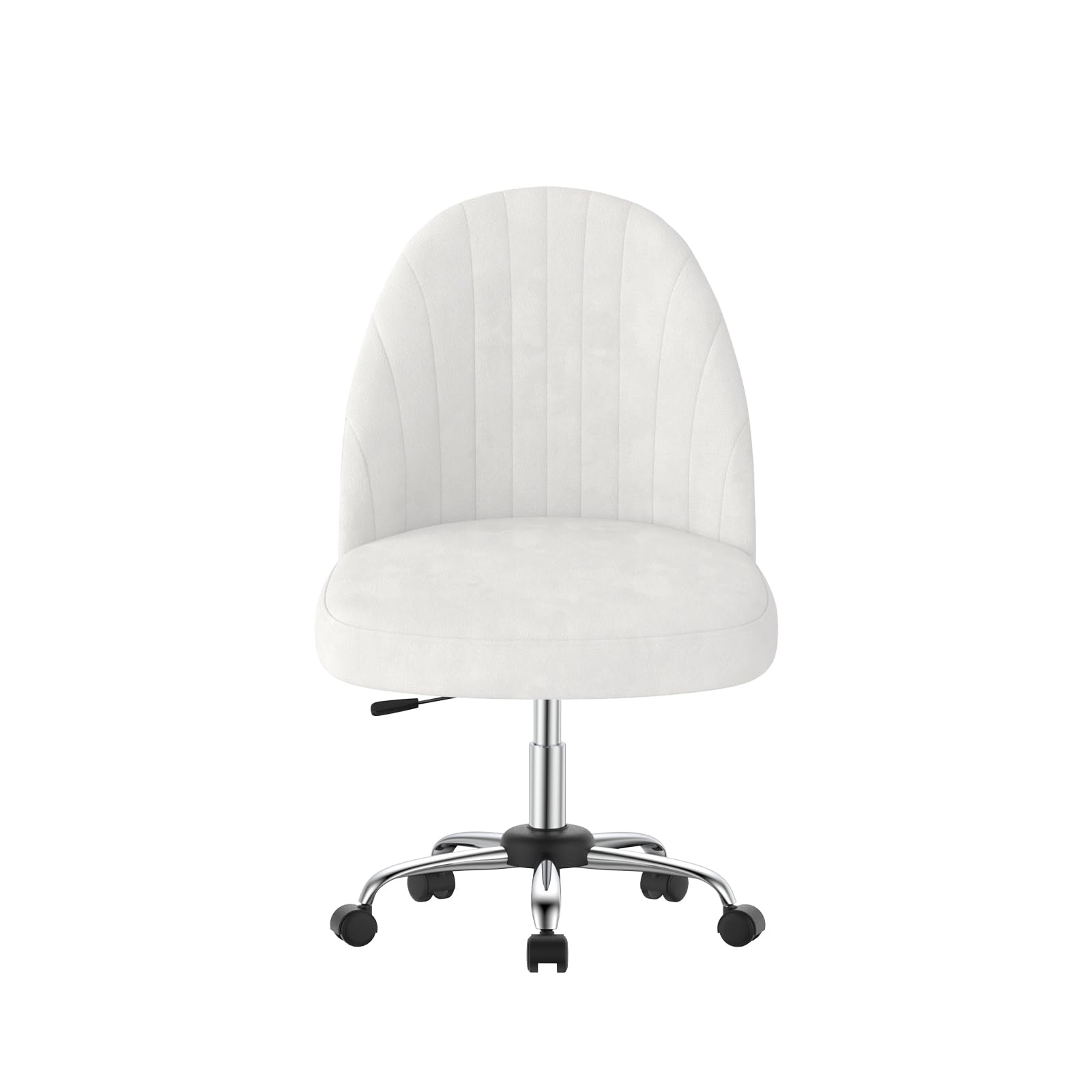 naspaluro Silla De Oficina En Casa, Silla De Escritorio, Silla Tocador Regulable En Altura, Resistente Terciopelo Transpirable, para Estudio, Dormitorio, Estudio (Beige, Small)
