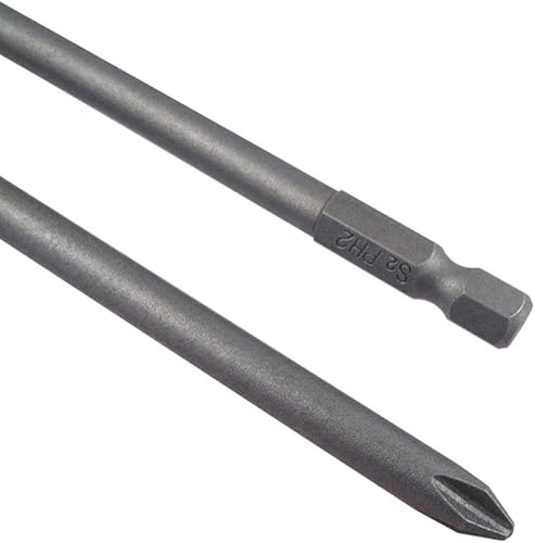 Miniatura 3 de Wolfride Juego de brocas Phillips magnéticas largas PH2 de 14 pulgadas, vástago hexagonal Phillips, juego de brocas de cabeza cruzada, 5.9 pulgadas