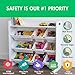 Humble Crew Toy Storage Organizer with 9 Removable Storage Bins for Kids Playroom, 3-Tier with Top Shelf Toddler Toy Organization and Storage, White/White