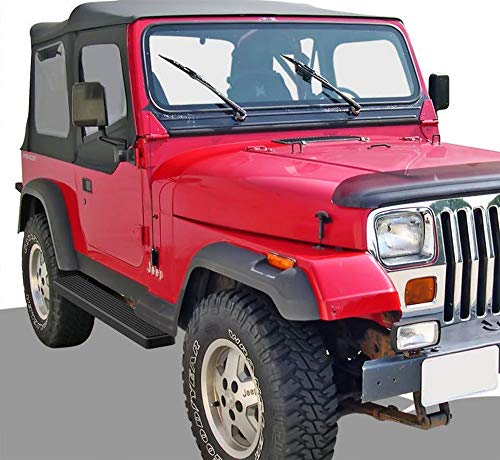 Estribos de acero inox. negro APS 6in para Jeep Wrangler miniatura 6