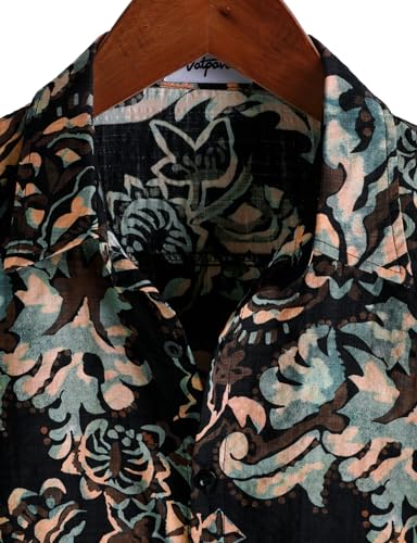 Image of VATPAVE Mens Casual Hawaiian Floral Shirts Short Sleeve Button Down Tropical Shirts Beach Summer Shirts
