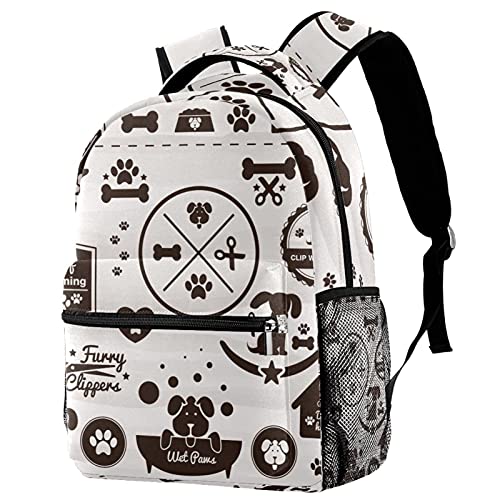Sac à dos de voyage décontracté motif chien femme sac à bandoulière