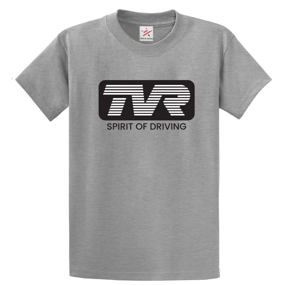 Stars and Stripes TVR Spirit of Driving Classic Unisex Adults T-Shirt(XXL, Heather Grey)