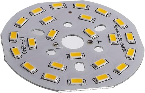 Miniatura 5 de Bettomshin Módulo de chip LED, tablero de aluminio, 12W 300mA blanco cálido 3000K lámpara de reflector de alta potencia, 2.56 pulgadas de diámetro