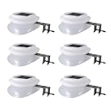 isunmoon 6 Pack Upgraded Version Solar Lights Outdoor 9 LED Gutter Lights Solar Powered for Fence Roof Garden Yard Wall Lamp