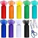 Supla 9 Colors Rainbow Tulle Rolls Tulle Netting Rolls Tulle Fabric Spool Ribbon 6" Wide 25 yards/spool and Sewing Scissors Body Measuring Ruler for Table Skirt Rainbow Party Tulle Skirt Dress