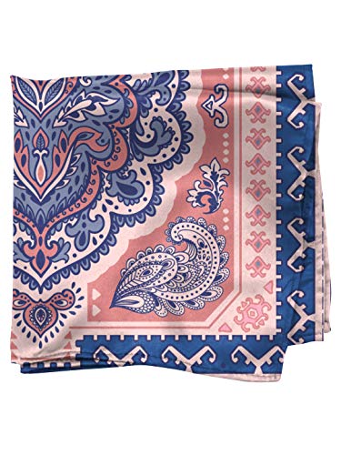 Image of BLACKSMITH Paisley and Floral Printed Italian Pocket Square for Men and Boys, for traditional Indian Wear like Bandhgala and Modi Jacket