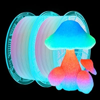 Conjure Glow in The Dark PLA 3D Printer Filament, Change Rainbow to...