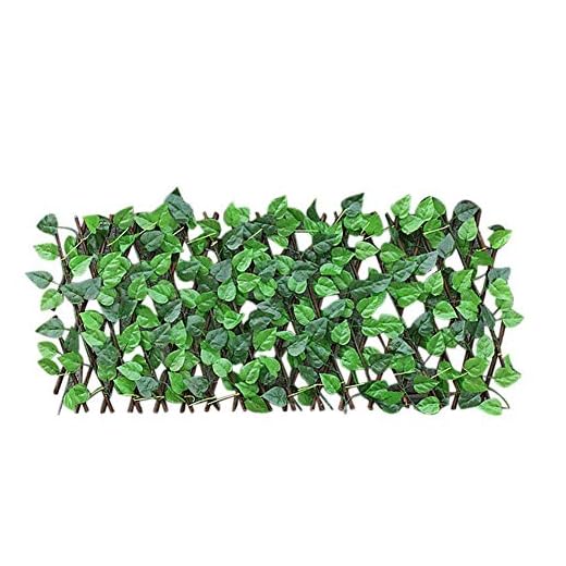 Expanding Trellis Fence Retractable Fence, Expandable Privacy Fence Screen with Leaves, Faux Ivy Retractable Privacy Fence for Indoor Outdoor Garden Backyard Greenery Walls Decor (Apple Leaves)