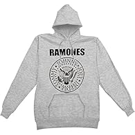 OFFICIALLY LICENSED: Ensures authenticity and official endorsement for all Ramones merchandise. PULLOVER HOODIE: Features a comfortable, easy-to-wear design with a drawstring hood for added coziness. KANGAROO POCKET: Provides a convenient and warm pl...