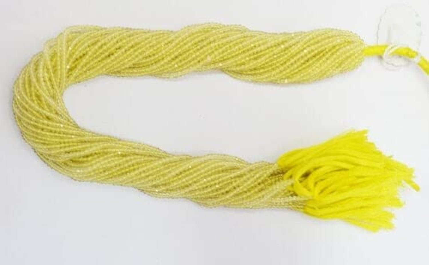 Quartz Citron de 2mm en fil de 13 pouces pour vos bijoux d'été