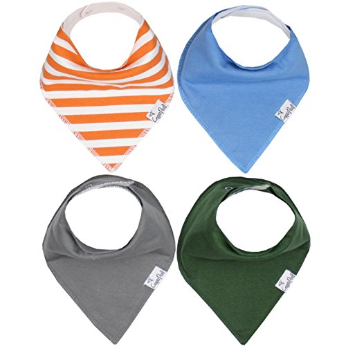 Copper Pearl Baby Bandana Drool Bibs for Drooling and Teething 4 Pack Gift Set “Jackson Set