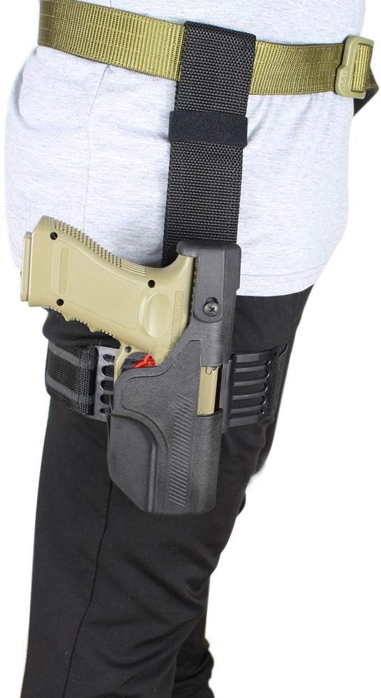 Holster tattico militare G1ock Holster Goccia destra coscia Lock fondina pistola per G1ock 17 18 19 22 (2 colori opzionali)
