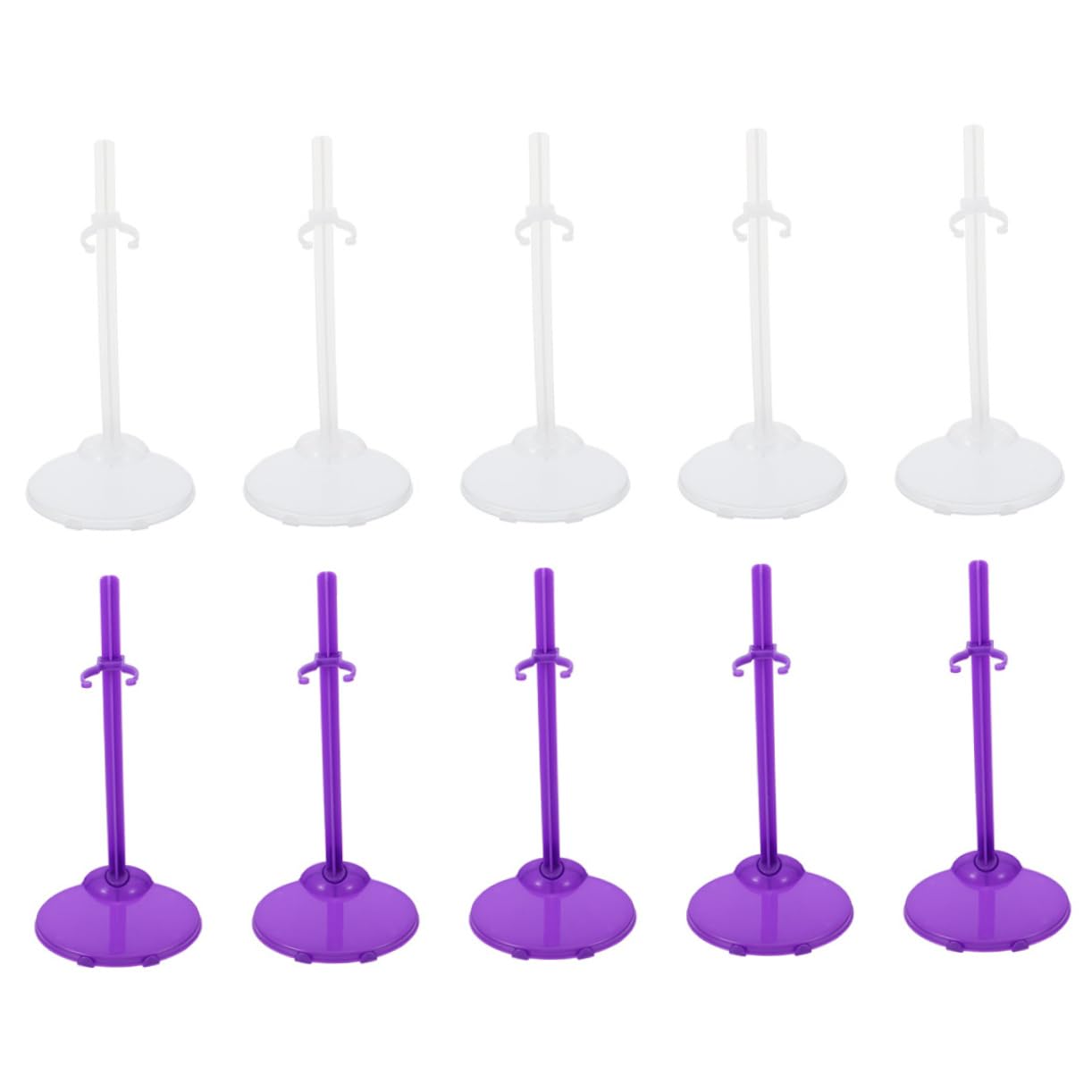 Toddmomy 30Pcs Doll Display Rack with Clip Sturdy Support Bracket for Dolls Transparent Holders Doll Accessory for Organization