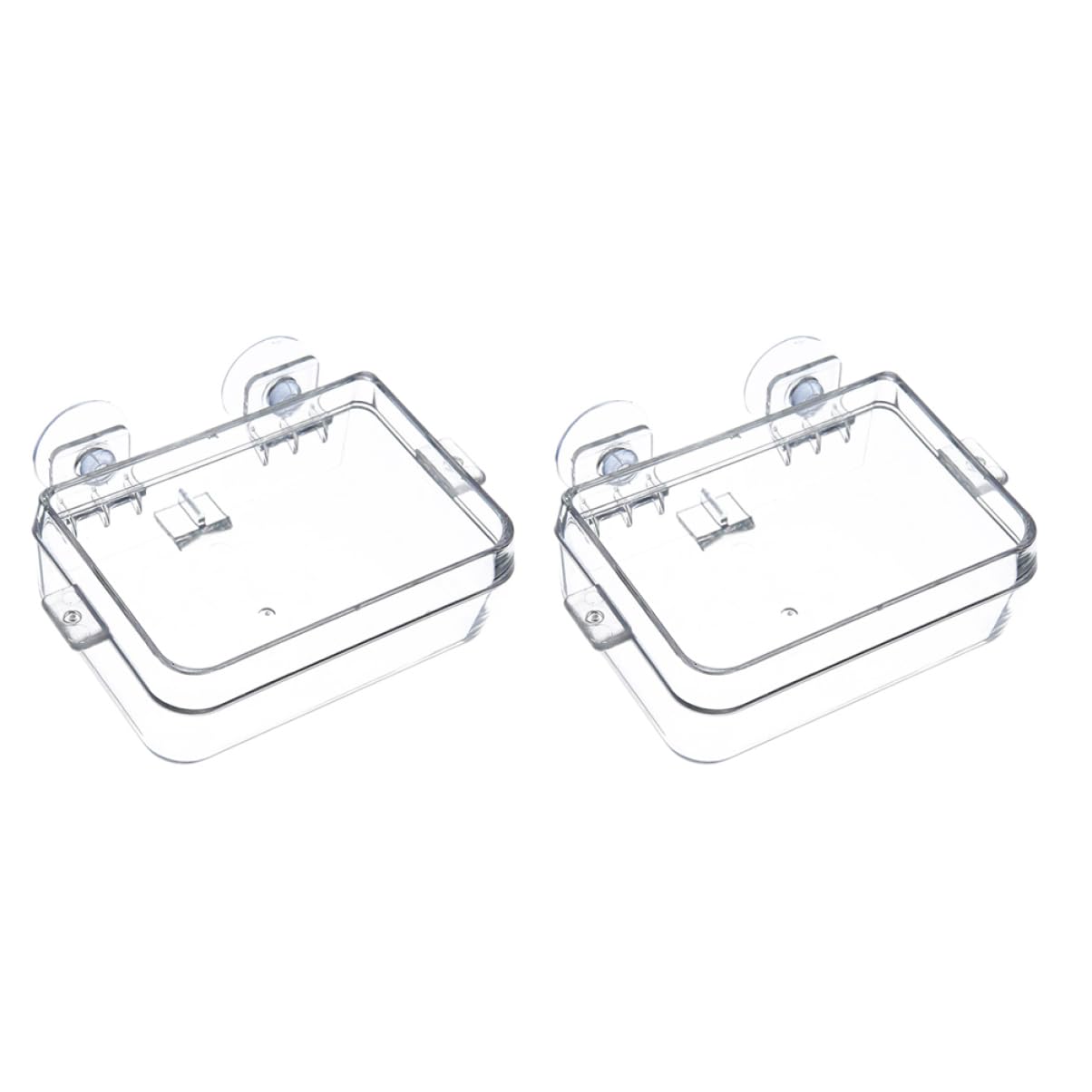 Mikikit 2Pcs Reptile Feeder Escape Feeding Bowl Creative Water Storage Dish for Lizards Geckos and Reptiles Space Saving Design