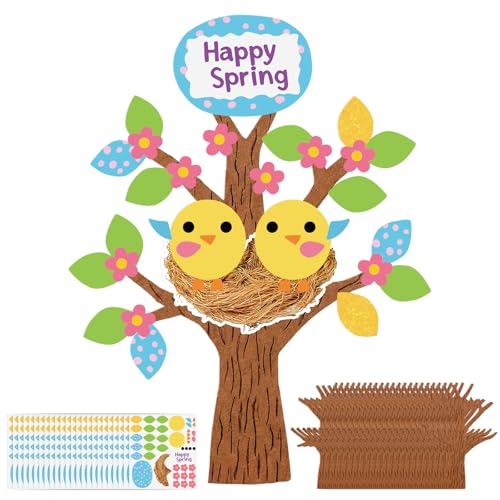 Nids d'oiseaux de printemps Flutesan | Décoration oiseau DIY et kit loisirs créatifs enfants 24 pcs