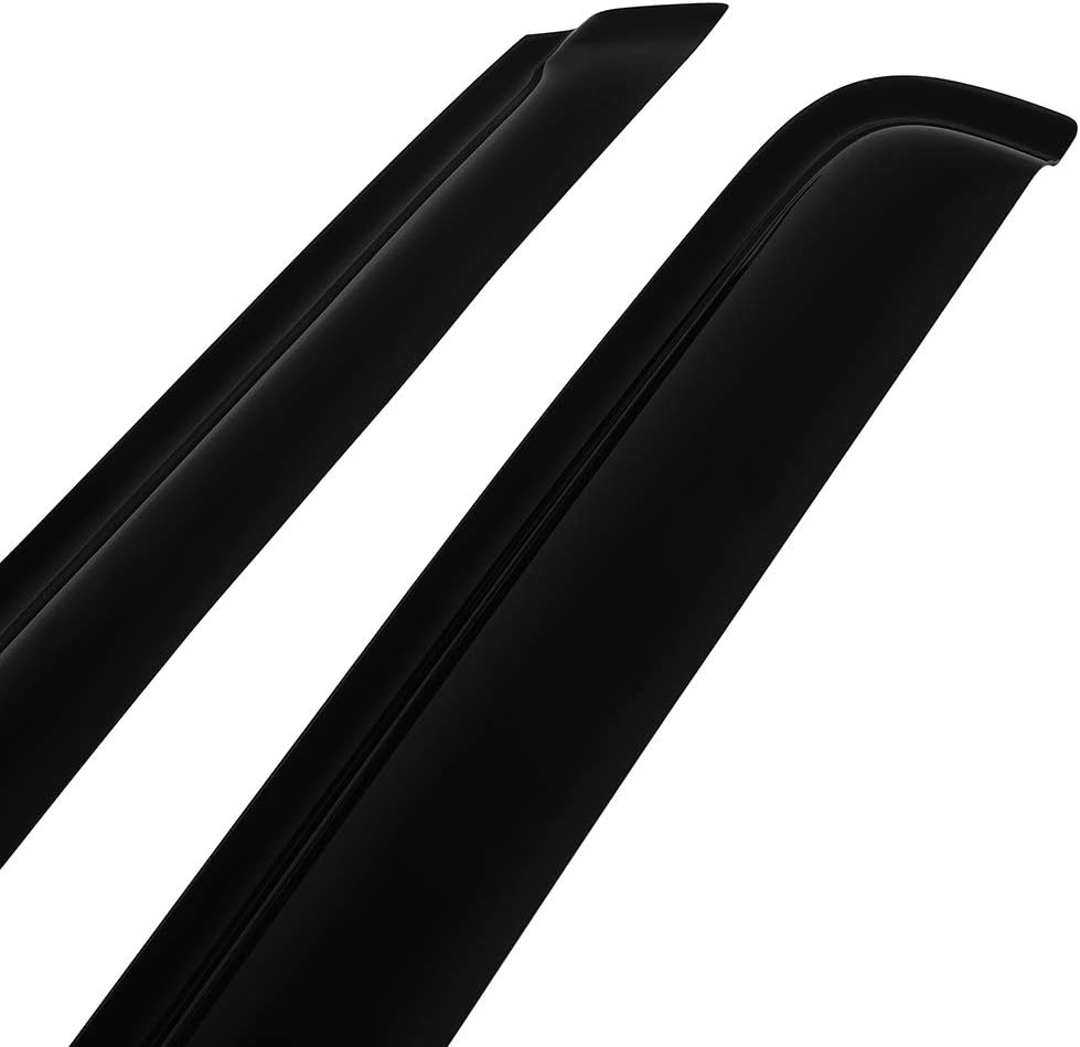 LUJUNTEC Side Window Deflector Dark Smoke, 4-Piece Fits for 1988-1999 For Chevrolet C1500