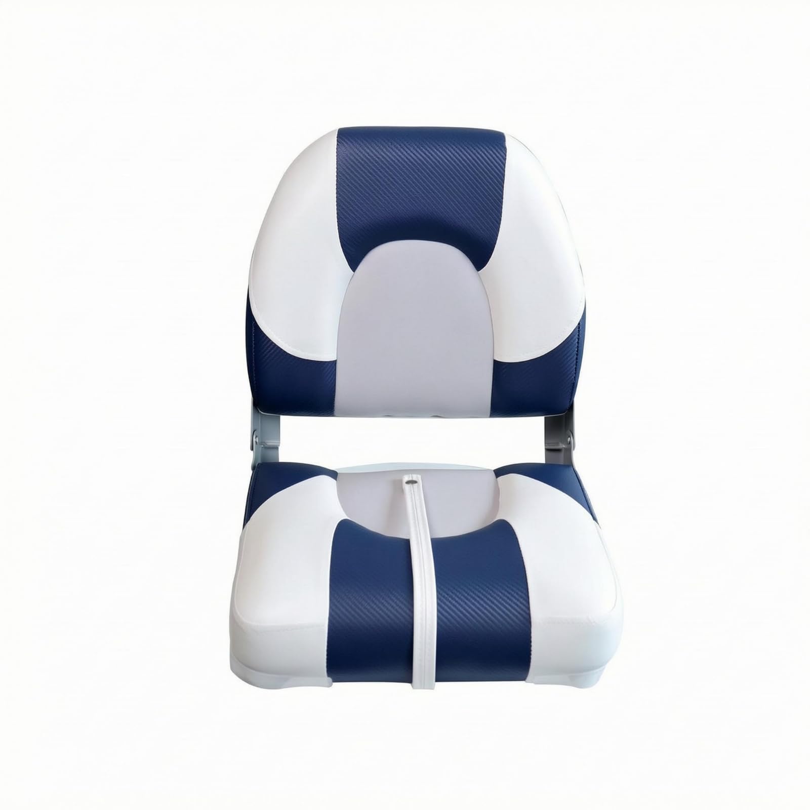 Sedile Marino Pieghevole Imbottito Sedia Barca Schienale Basso Telaio Cernierato Rivestimento Pelle PU Ergonomico Salvaspazio Resistente All’uso, color to 1