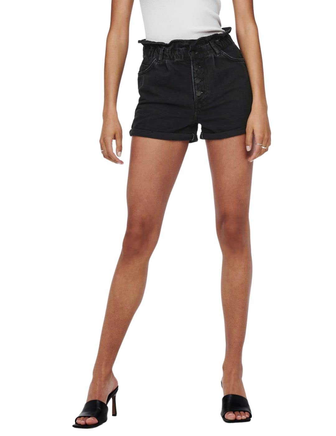 ONLY Denim Shorts ONLCUBA High Waist Relaxed Fit Shorts