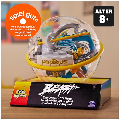 Spin Master Games - Perplexus Beast 3D-Kugellabyrinth mit 100 Hindernissen, Geduldsspiel für Kinder ab 9 Jahren und Erwachsene