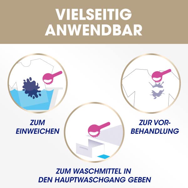 Vanish Oxi Action Powerweiss Pulver – 3 x 1,65 kg – Fleckenentferner und Wäsche-Booster Pulver ohne Chlor – Für weiße Wäsche