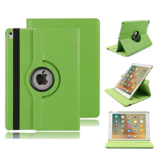 Cover for New iPad Air 3rd Gen, elecfan 360 Degrees Rotating Ultra Thin Stand Cover Slim PU Leather Cover Folio Protective Case for 2019 Released 10.5 Inch iPad Air 3/ iPad Pro 10.5 Inch (Green)