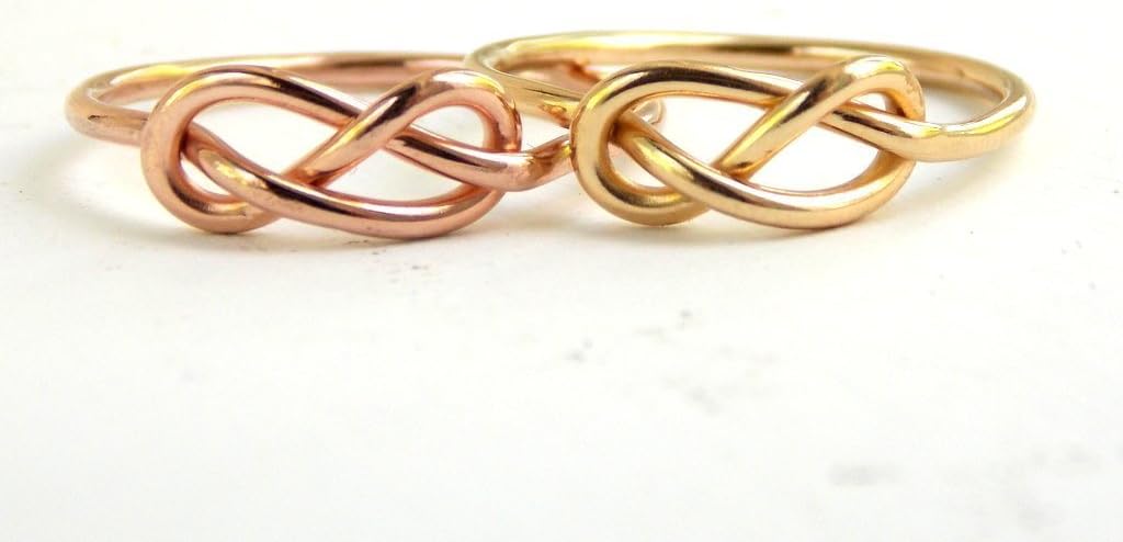 Rose Gold-filled Infinity Knot Ring: 14K Gold-filled ring, gold filled ring, love ring, love knot, promise ring, friendship ring, bridesmaid