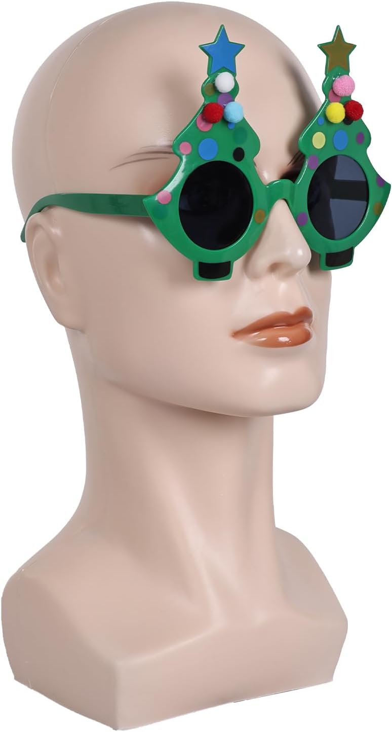 Christmas Tree Glasses Xmas Eyeglasses Horror Anime Cosplay Costume Accessories Props Eyewear Christmas Gifts