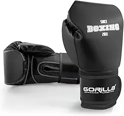 Gorilla Luva De Boxe Profissional Comemorativa 10 anos Boxing 12 Oz Luvas De Treinamento Elite Preta