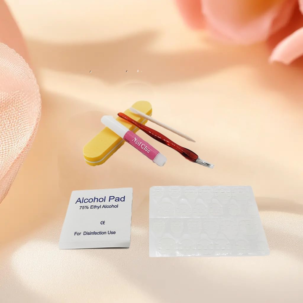 7pcs Nail Art Tools Set Jelly Gel Cleaning Cotton Mini Sponge Rub Strips Dead Skin Forks Wooden Sticks