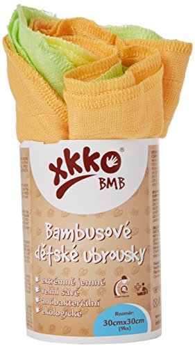 XKKO Xkmbs-mx - 9 Muselinas Bambou 30 x 30 cm, 13 g/unité) Couleurs Orange, Jaune et vert Cover