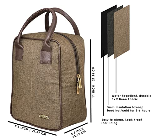 Image of LOREM Blue Color Picnic,Travel, Lunch, Tiffin, Storage Bag Leakproof Hot /Cold for Girls Boys Men Women Unisex, Office, College & School