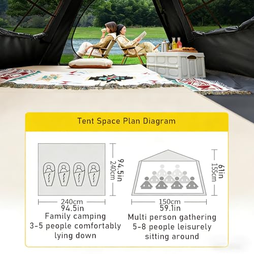 Carpa Pop Up Portátil Ligera para Camping y Playa miniatura 4