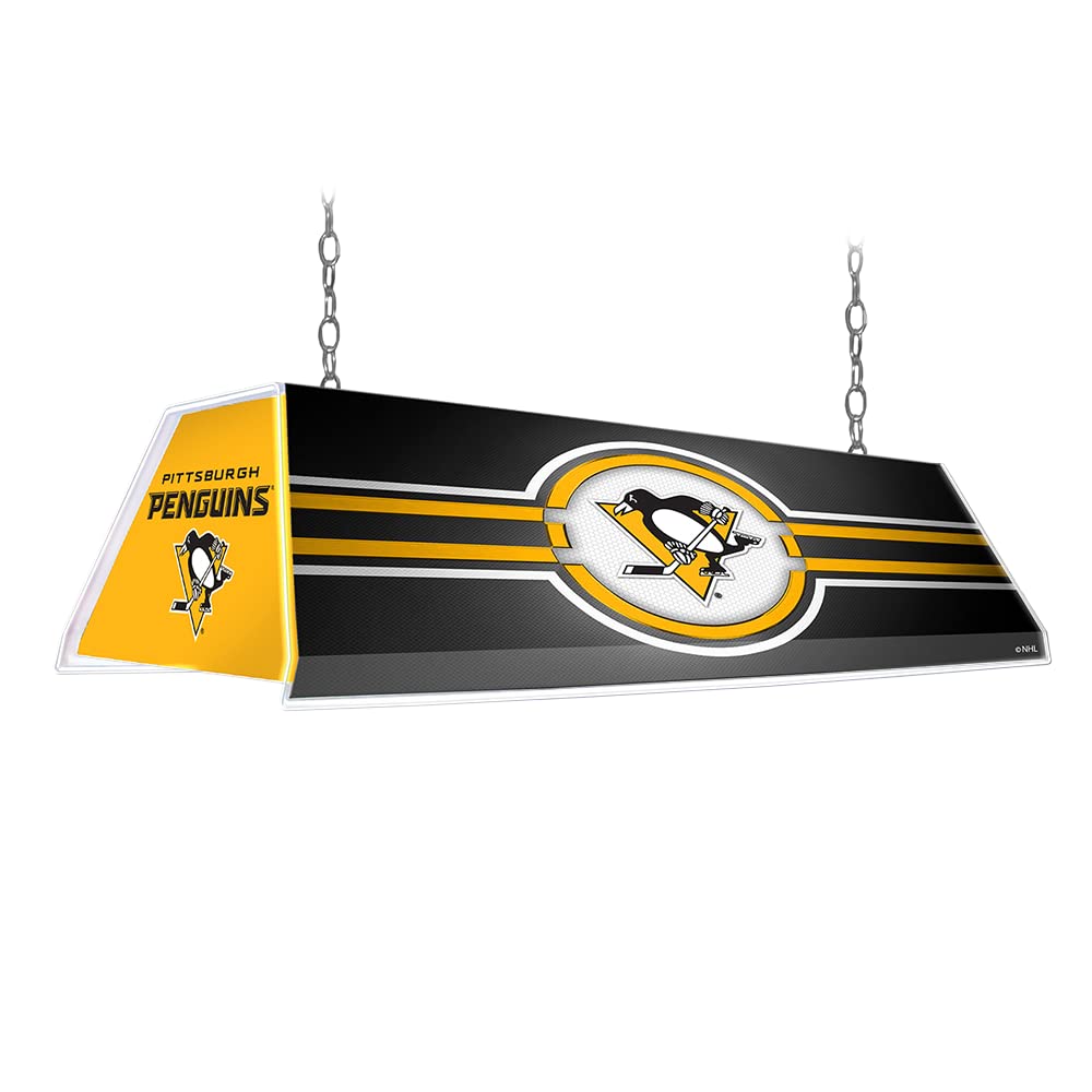 The Fan Brands NHL Pittsburgh Penguins: Edge Glow Pool Table Light - Sports Team Bar Sign Décor - Home Man Cave, Party Decoration - Made On Demand