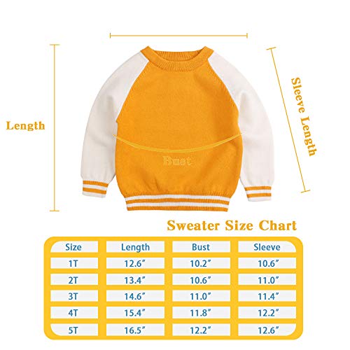 Suéter casual de malha para bebês com manga comprida e gola redonda para meninos e meninas 1-5Y da P