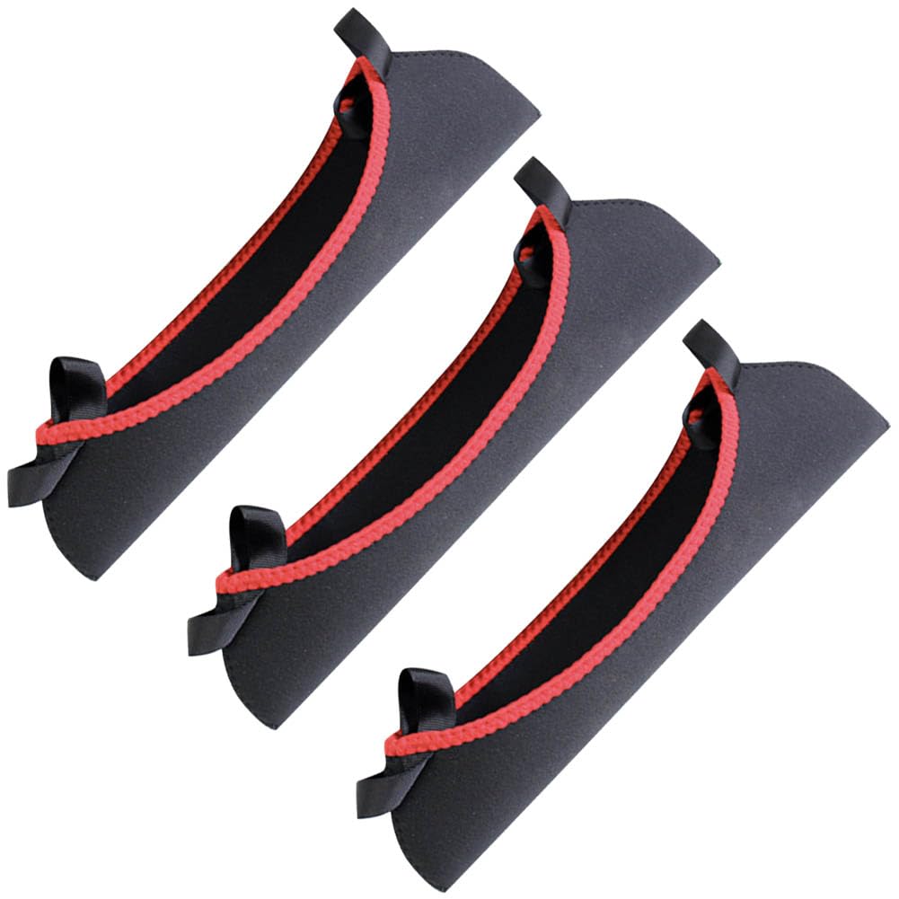 3 Pack Neoprene Rifle Scope Optics Covers Waterproof Optics Lens Cover Riflescope Optic Lens Protector for Outdoor Hunting Gun Scope, 12.6x3.74 Inches(Black)