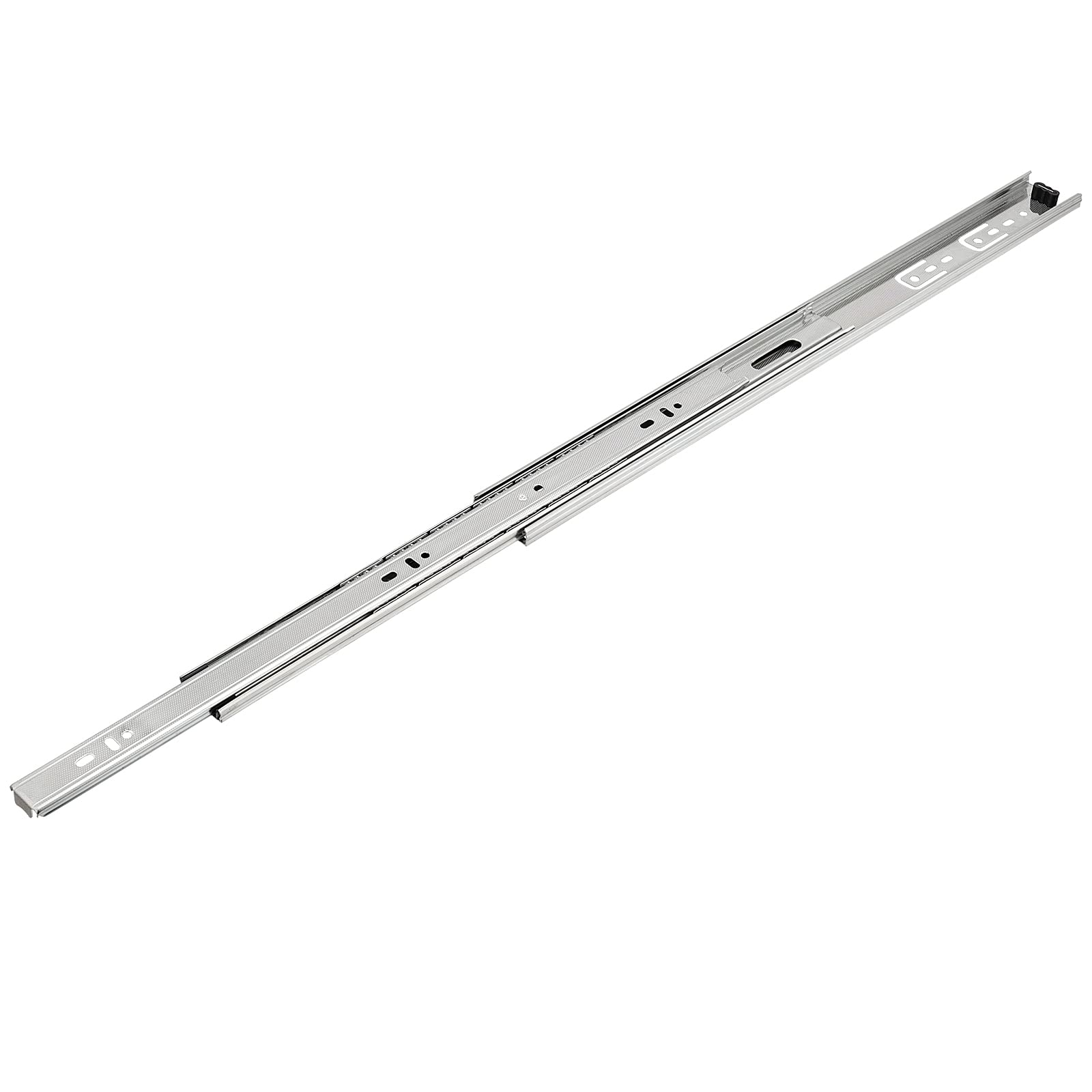 3 Paar 50,8 cm Auszugsschienen, seitlich montiertes Kugellager Schrank Schubladenschienen, 3 Abschnitte Vollauszug Schubladengleiter, robuste Schubladenschienen, 90,7 kg Kapazität, Silber