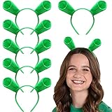 6 Pieces Green Ears Headbands Halloween Head Wrap Hair Accessories Cute Hair Band for Adult Kids Hal