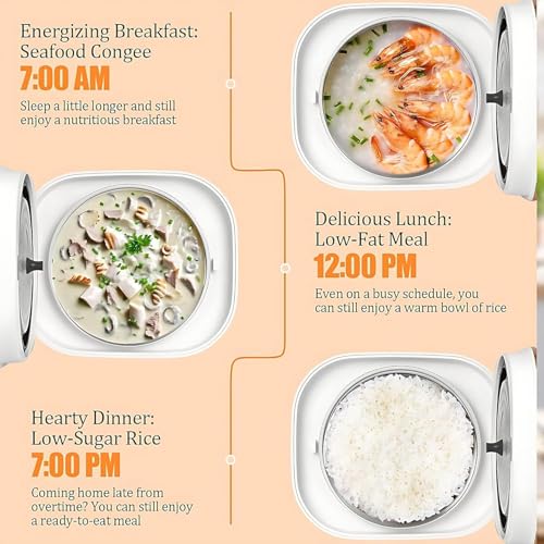 3l Low Sugar Rice Cooker, Mini Versatile Rice Steamer, 24-hour Smart Appointment, 5-in-1 Multi-cooker, 8 Hours Heat Preservation, Non-stick Inner Pot With Steaming Basket - Image 5