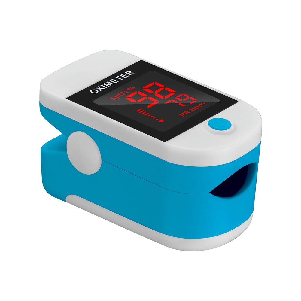 Pulsossimetro da Dito,Portatile Saturimetro con Display LED Ossigeno Saturimetro Monitoraggio Cardiofrequenza per Saturazione di Ossigeno e Frequenza del Polso