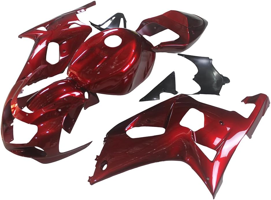 Candy Red Injection Mold Fairing Kit Compatible for Suzuki GSXR600 GSXR750 2000 2001 2002 2003 K1 GSXR 600 GSXR 750 00-03 ABS Plastic Motorcycle Bodywork Body Kit
