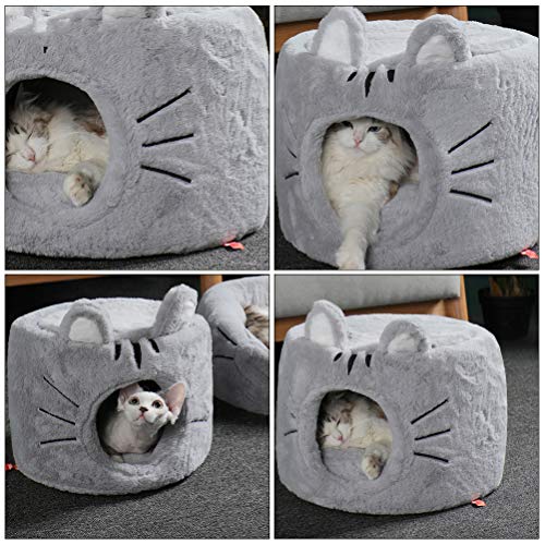 Ninho de pelúcia para animais de estimação Gato cilíndrico com tudo incluído Ninho de gato dobrável