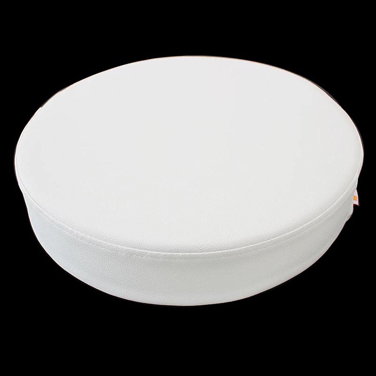 Coussin De Chaise Rond Imperméable Cuir PU – 35 Cm Noir Épaisseur 5/8 Cm, Confort Extérieur Jardin Cuisine
