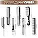12PCS Hair Cutting Comb Set - Barber Combs for Men & Stylists - Barber Cape with Adjustable Neck Size & Neck Duster Brush
