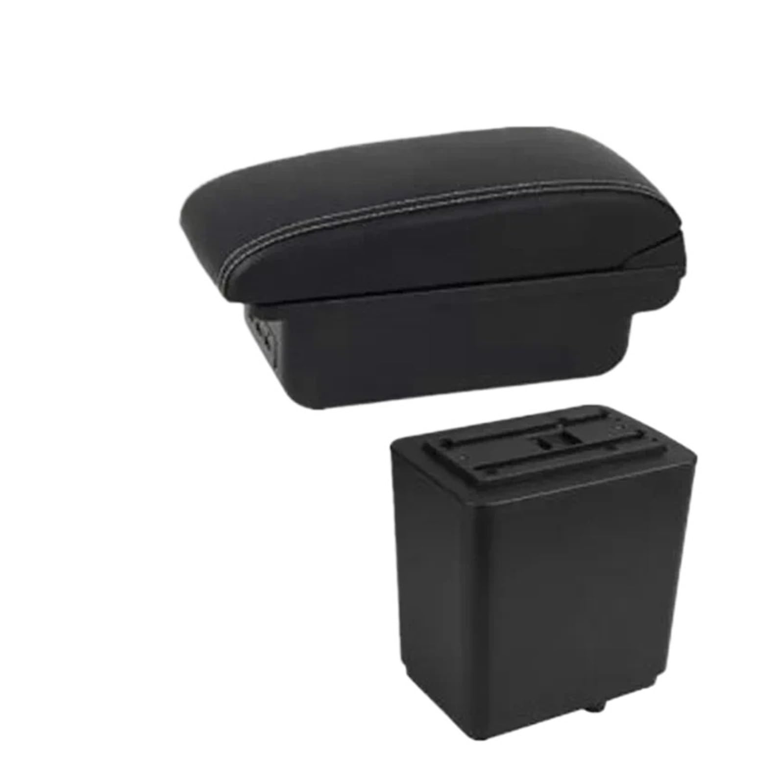 UMDJJU For Citroen For Berlingo Car Armrest Box Dedicated Retrofit Storage Accessories Car Centre Console Armrest Box(B1 white line 3USB)