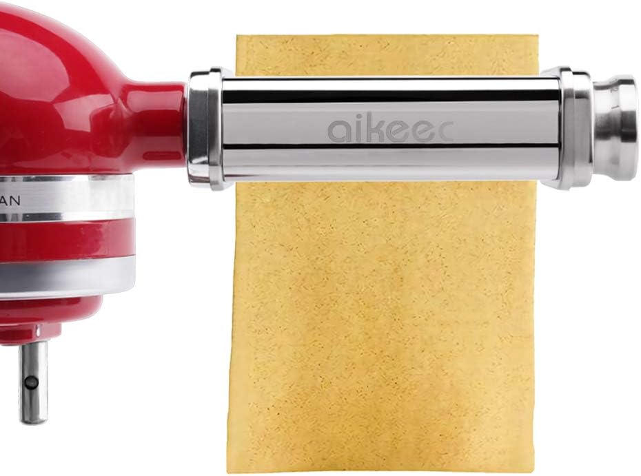 Pasta Sheet Roller Attachment for KitchenAid Stand Mixers, Stainless Steel Dough