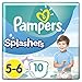 Pampers Splashers - Pañales desechables (10 unidades, talla 5-6)
