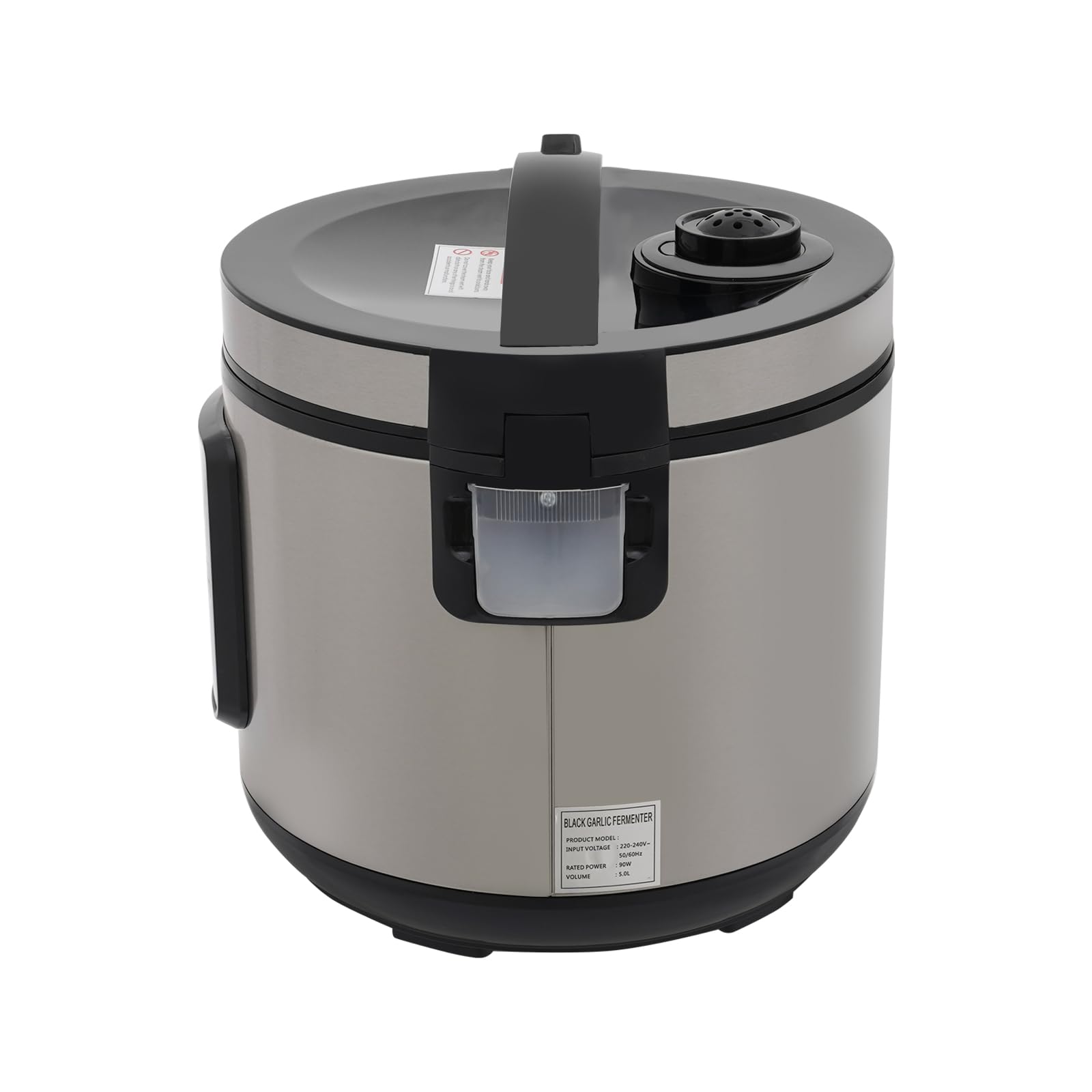 5L Schwarzer Knoblauchfermenter, 90W Automatischer Fermenter FüR Schwarzen Knoblauch Intelligenter Knoblauchfermenter Mit 3-Stufiges Knoblauchgestell FüR Joghurt, SüßEm Reiswein, Natto (Silber)