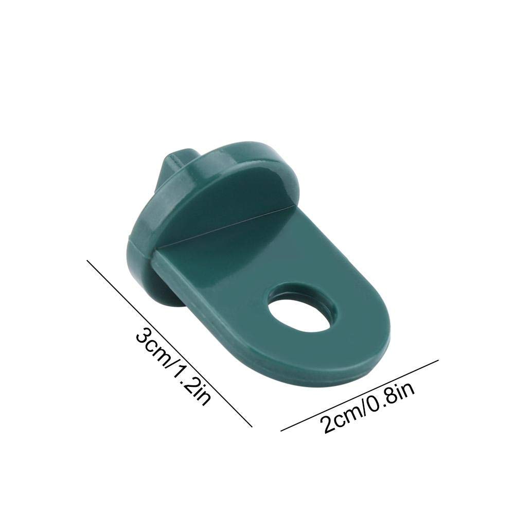 10 Supporti Per Piante In Alluminio Verde HERCHR, Clip Per Serra, Ganci Per Fissaggio Colonne E Tubi, Facili Da Montare Senza Attrezzi - 2