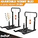 GanFindX Adjustable Weight Sled for Push & Pull Training, Heavy-Duty Fitness Sled with 5 Adjustable Handles, Improves Speed and Strength, Fits 1